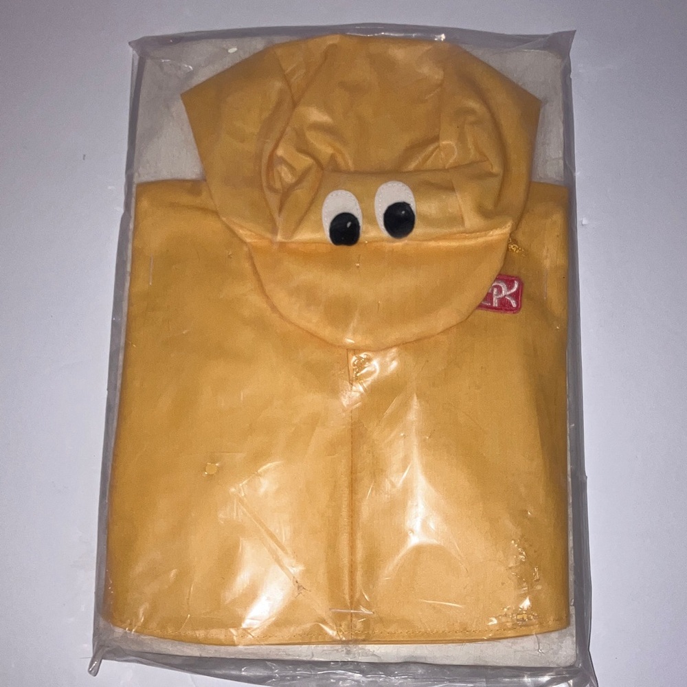Cabbage Patch‎ Kids Yellow Rubber Duck Rain Poncho with Hat Dress Up Costume 8”